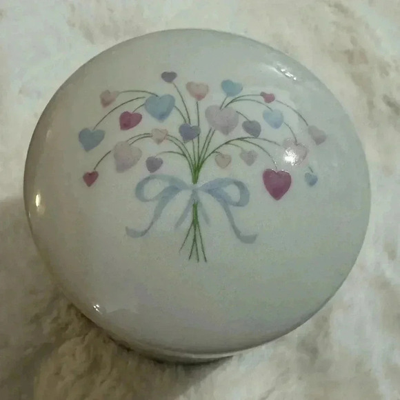 Vintage 80’s FTDA Cottagecore Floral Ceramic Jar Trinket Holder Planter Granny - Picture 11 of 12